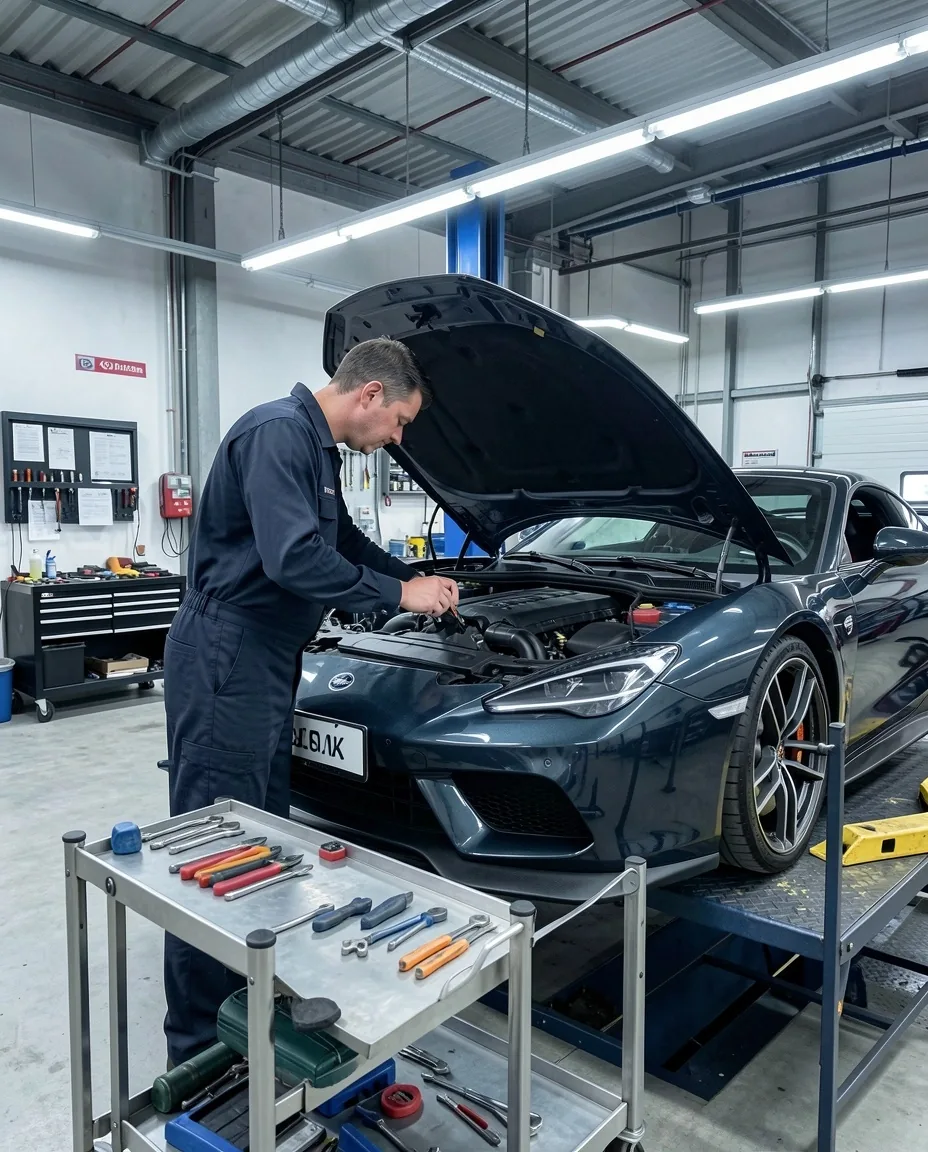 A Speluma mechanic servicing the fleet