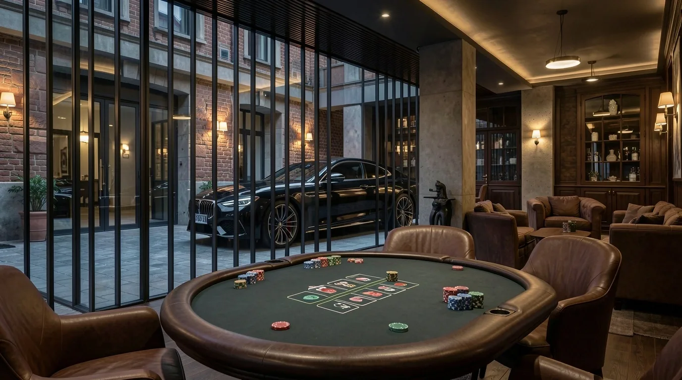 The Speluma salon interior with the main gaming table